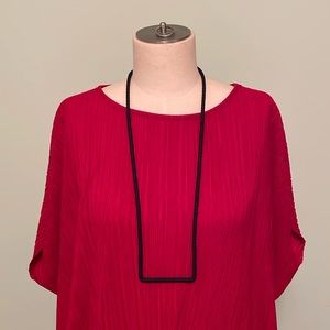 COS navy cord bar necklace h&m other stories Scandinavian chic minimal